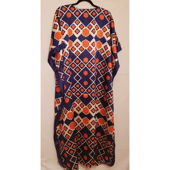 Women’s Kaftan Goddess Multicolor Lounge Dress One Size Resort Cruise Wear NWT - Picture 2 of 9